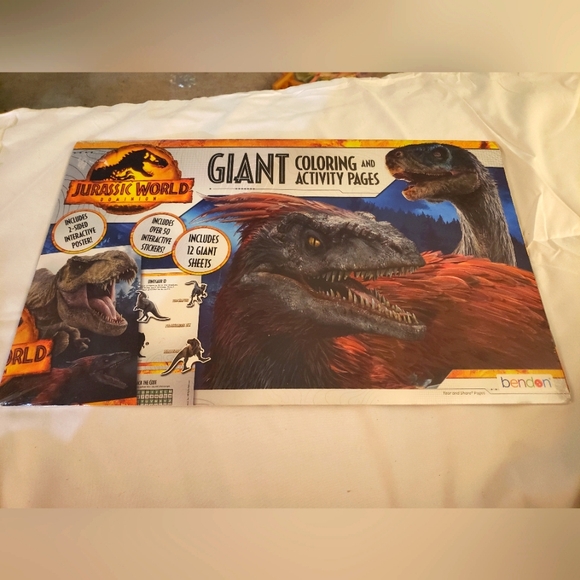Jurassic World Dominion Giant Coloring Book with Stickers, 12 Pages (Paperback) - Picture 3 of 9